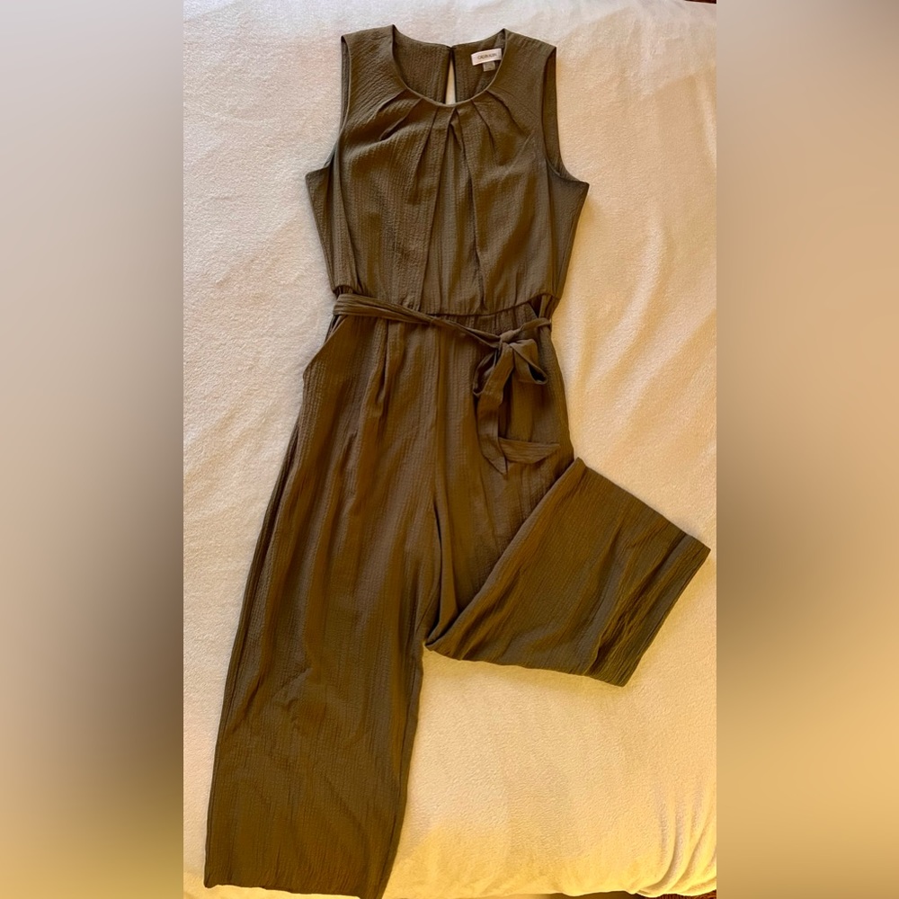 Calvin Klein size 10 olive green jumpsuit